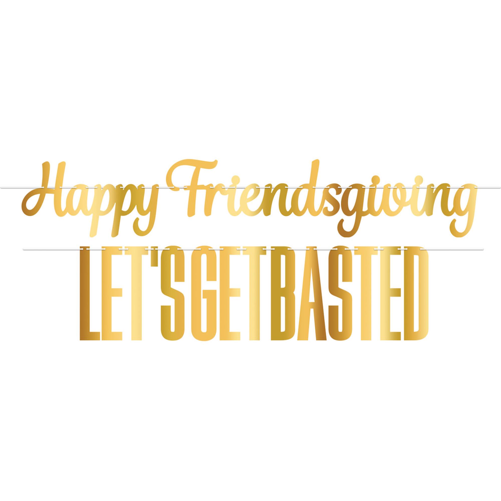 Beistle 4ft. Foil Friendsgiving Streamers, 2 Packs of 2